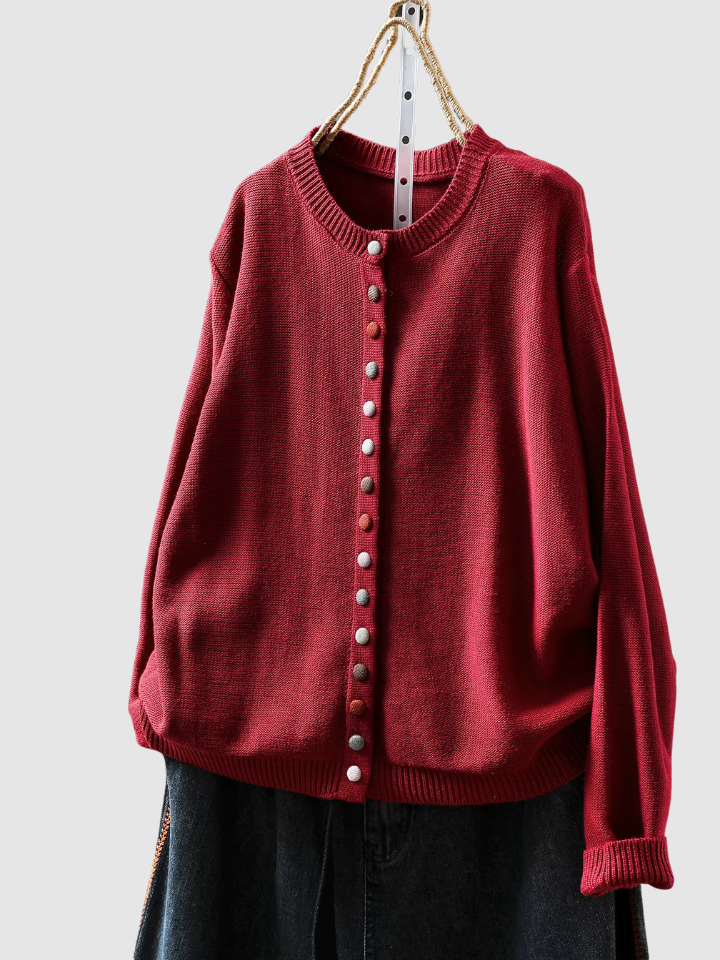 Solveigâą | Elegant cardigan med knappar