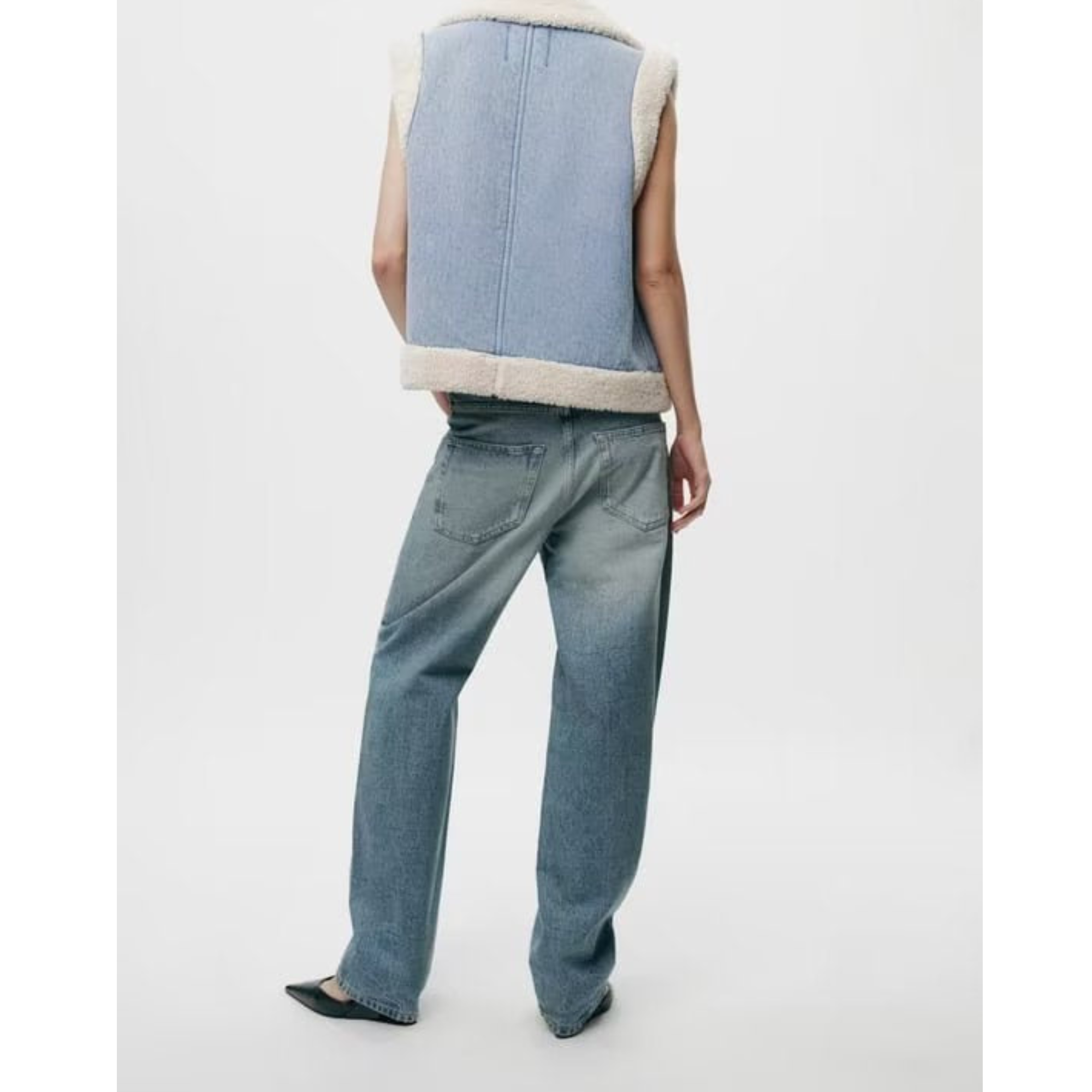 CIVILON Stockholm™ | Denim- och fårskinnsjacka