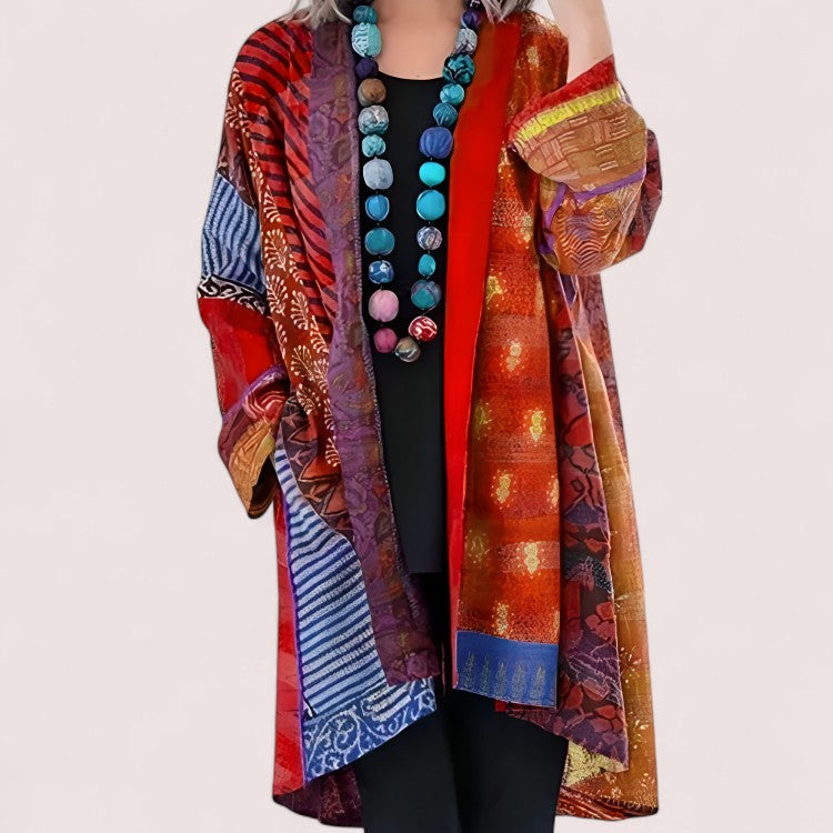 CIVILON Stockholm™ | Konstnärlig Patchwork Kimono Jacka
