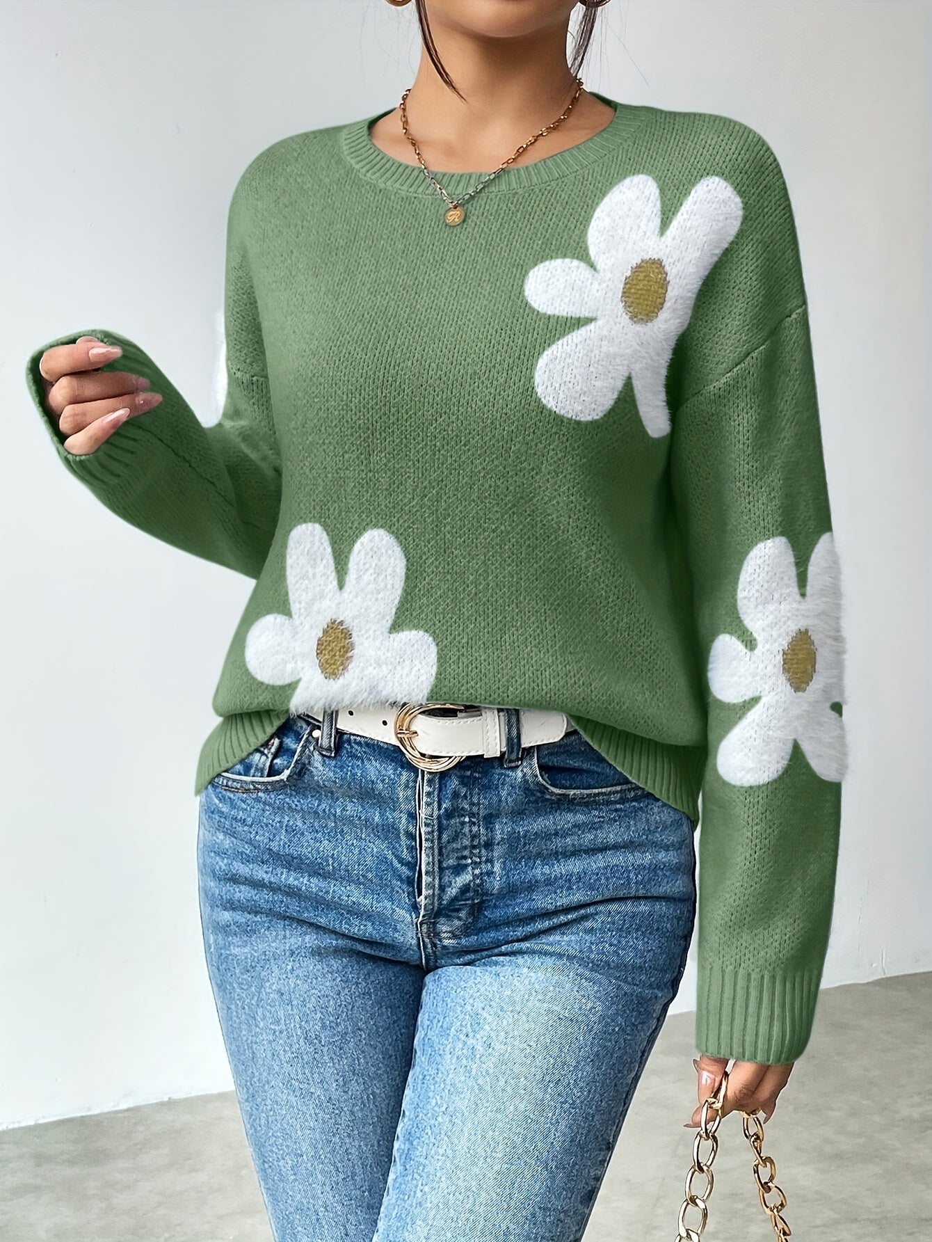Elira™ | Elegant Blommig Tröja