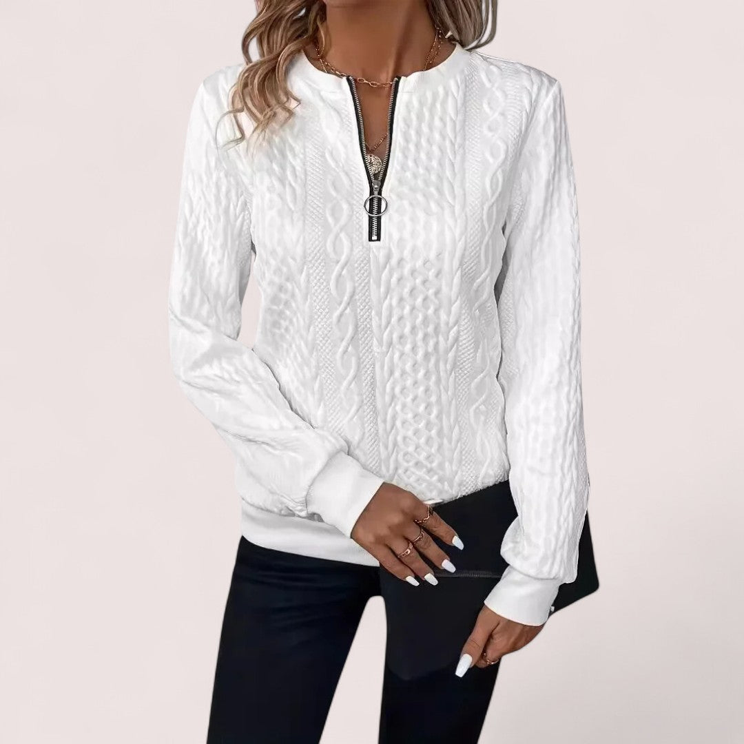 CIVILON Stockholm™ | Elegant Stickad Zip Cardigan