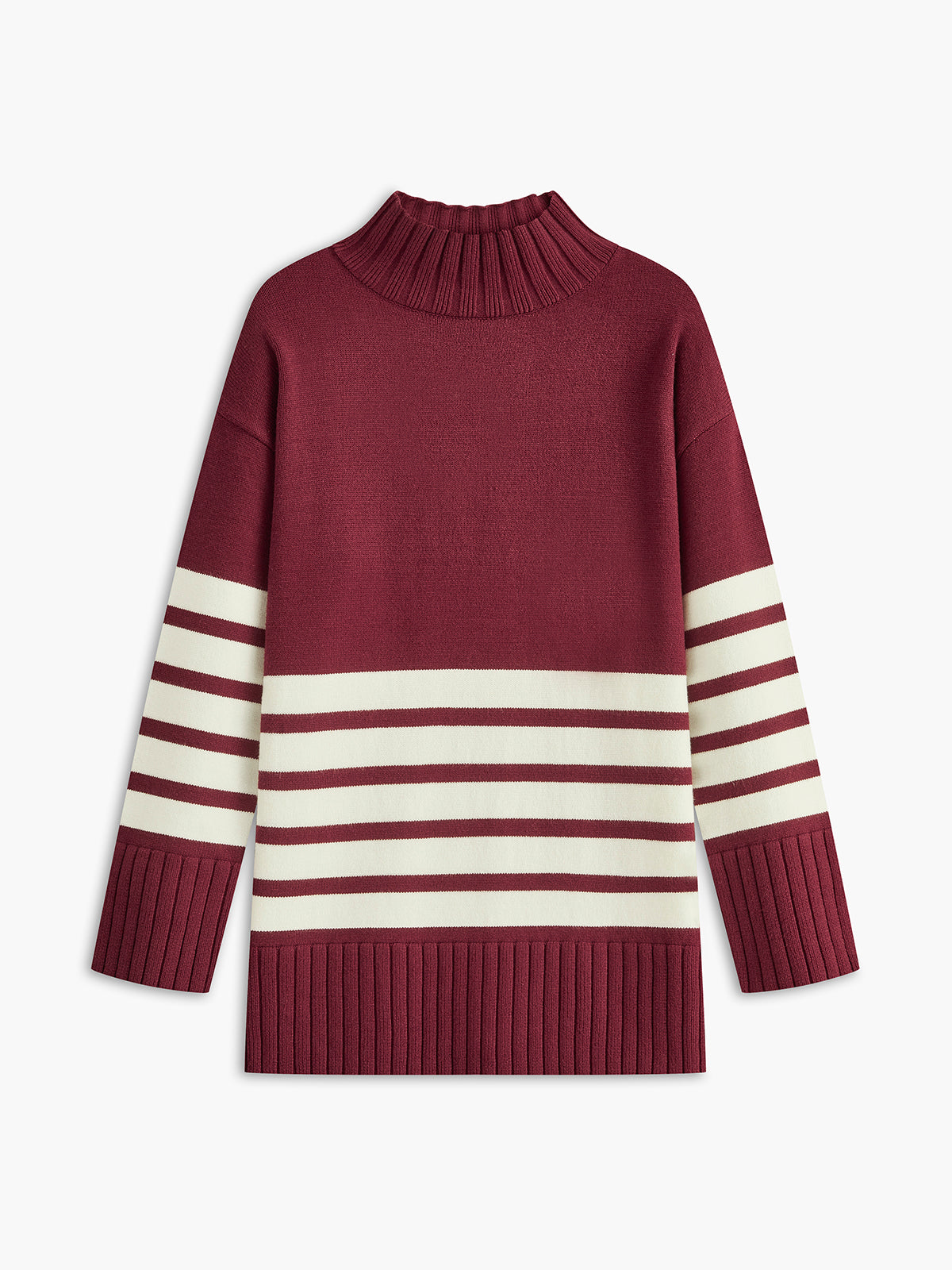 CIVILON Stockholm™ |  Randig Turtleneck Klänning/Tröja för Kvinna