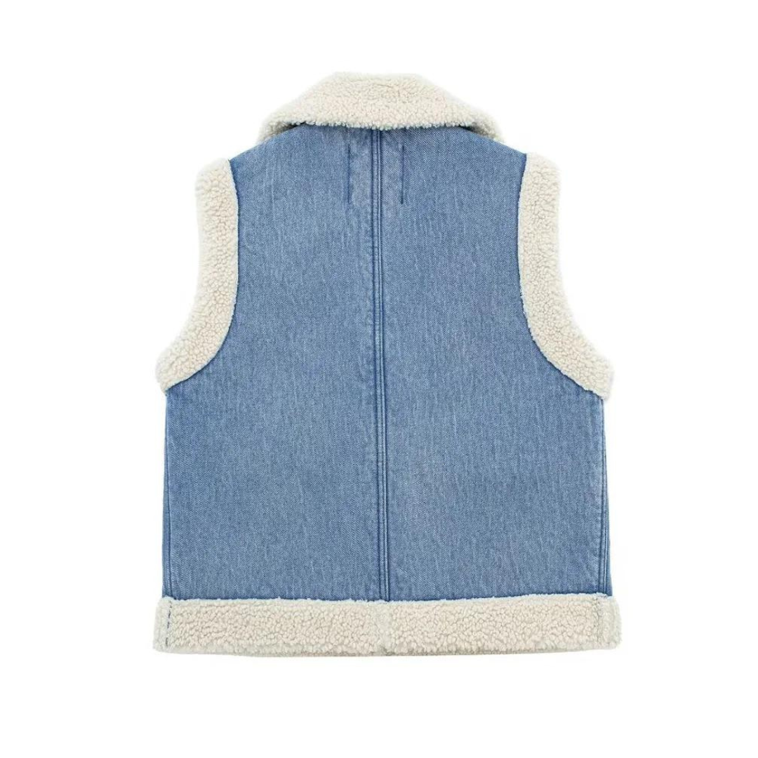 CIVILON Stockholm™ | Denim- och fårskinnsjacka