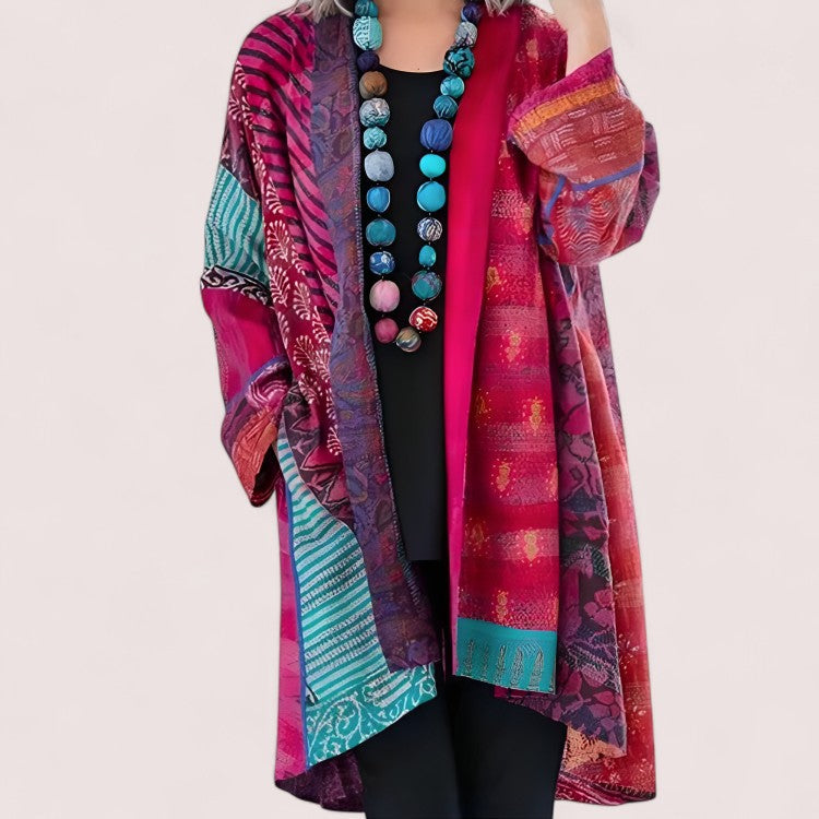 CIVILON Stockholm™ |   Konstnärlig Patchwork Kimono Jacka