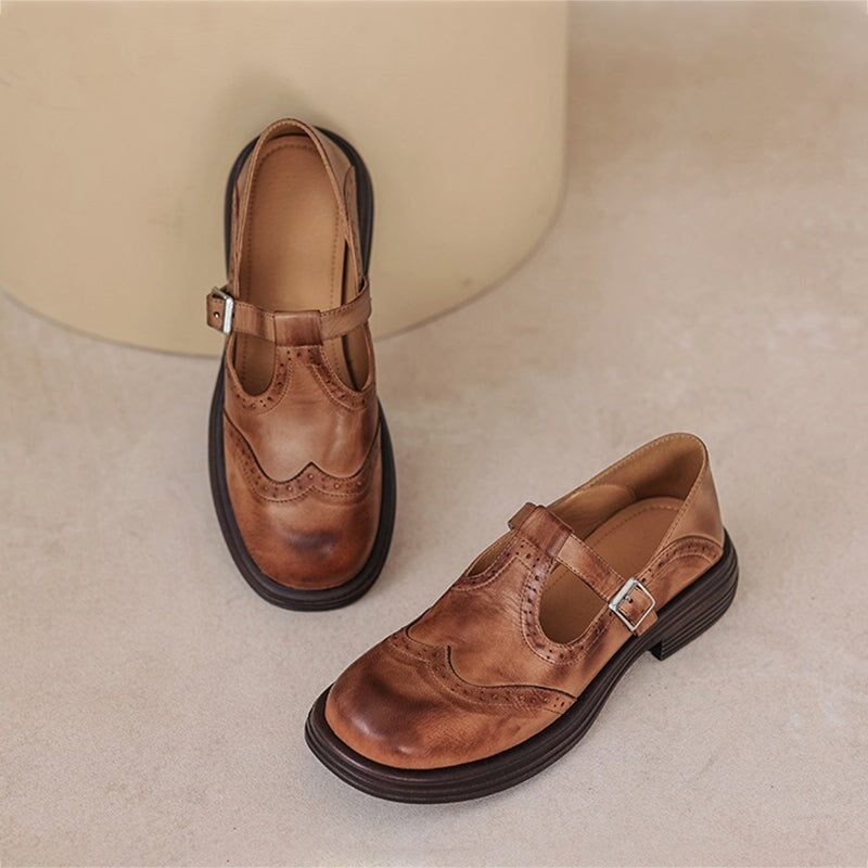 Elva™ | Eleganta Mary Janes i Läder